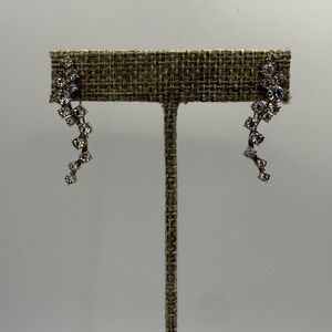 Baublebar Farah Ear Climbers Crawlers Clear Rhinestone Gold Dangle Earrings